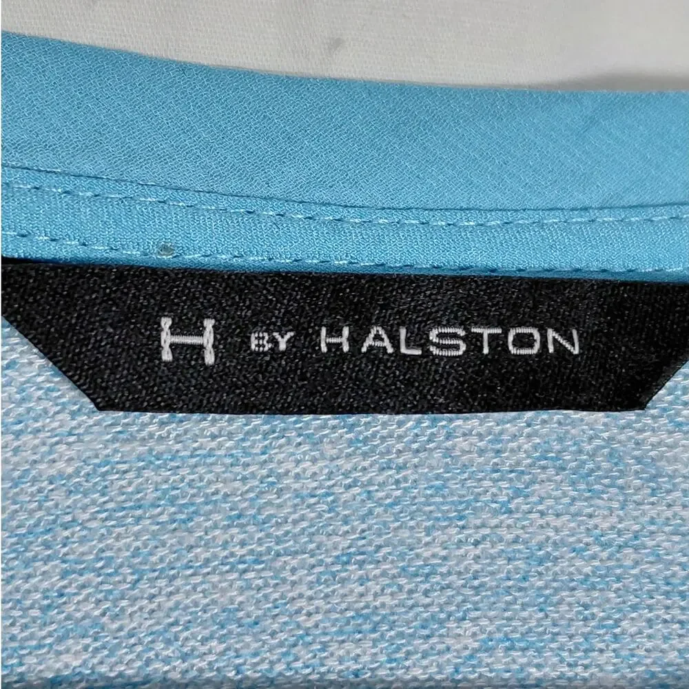 H by Halston Blue Knit Lightweight Top Women Size XS